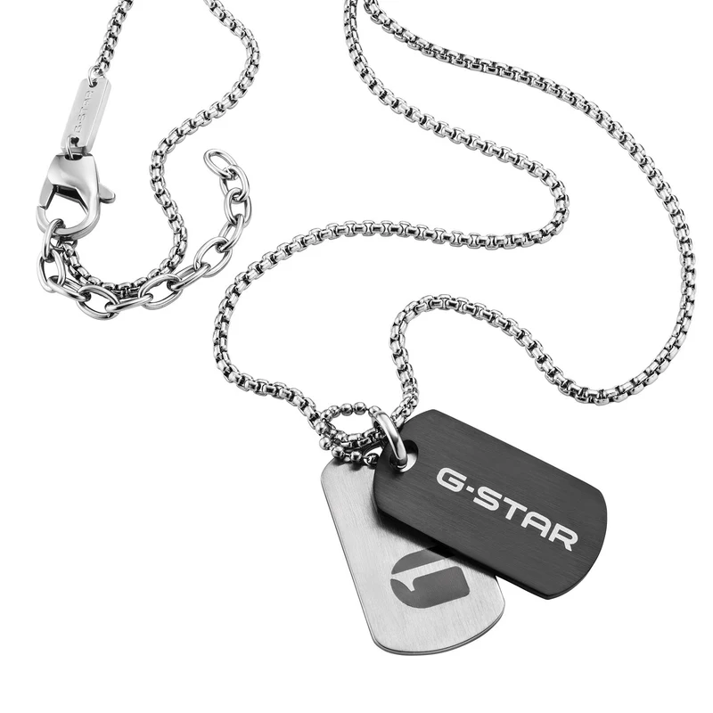 G-Star M-Tag Silberfarbene Halskette GSJ.101.02