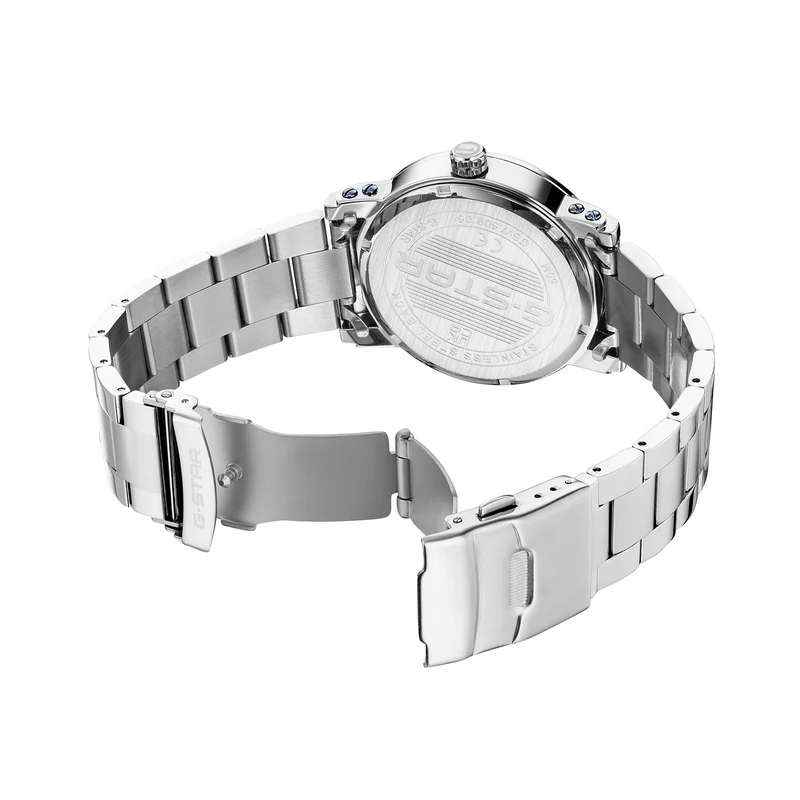 G-STAR Rovic Silberfarbene Stahl-Herrenuhr GSW.509.05