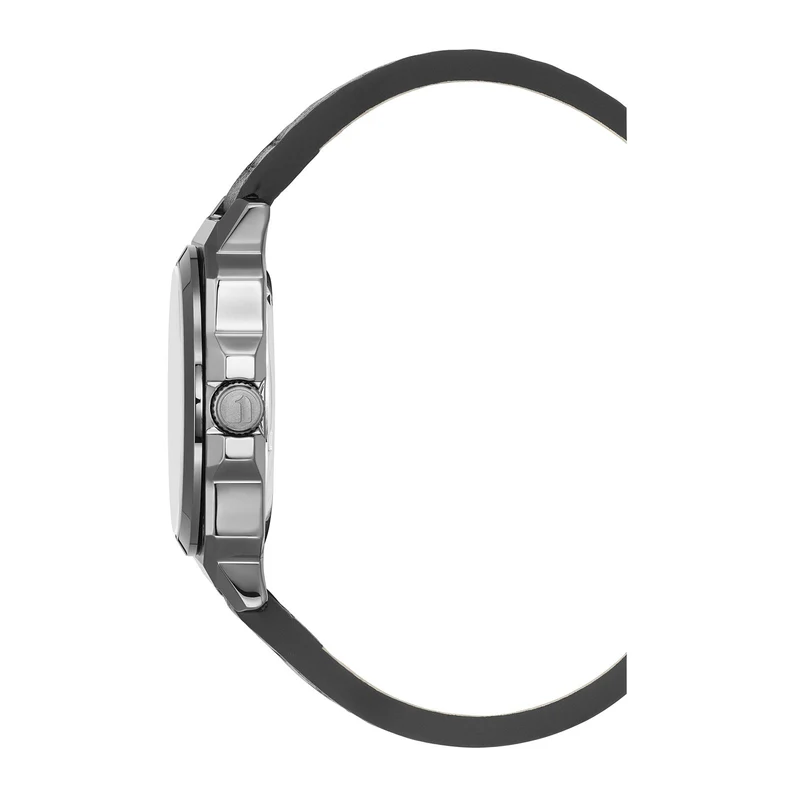 G-STAR Cube Schwarze Leder-Herrenuhr GSW.508.02