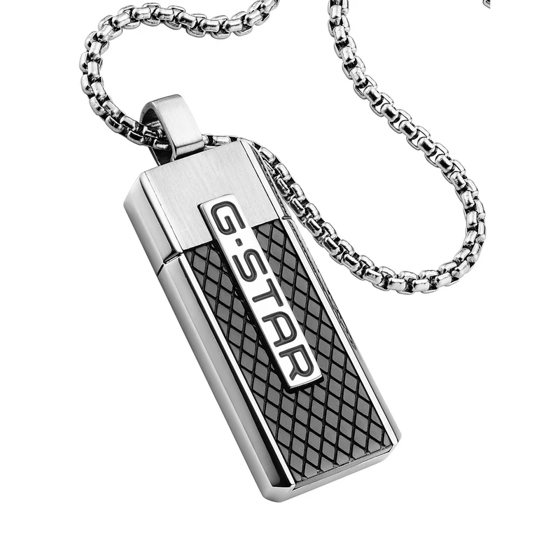 G-STAR Mtrx Silberne Box Chain Halskette GSJ.105.01
