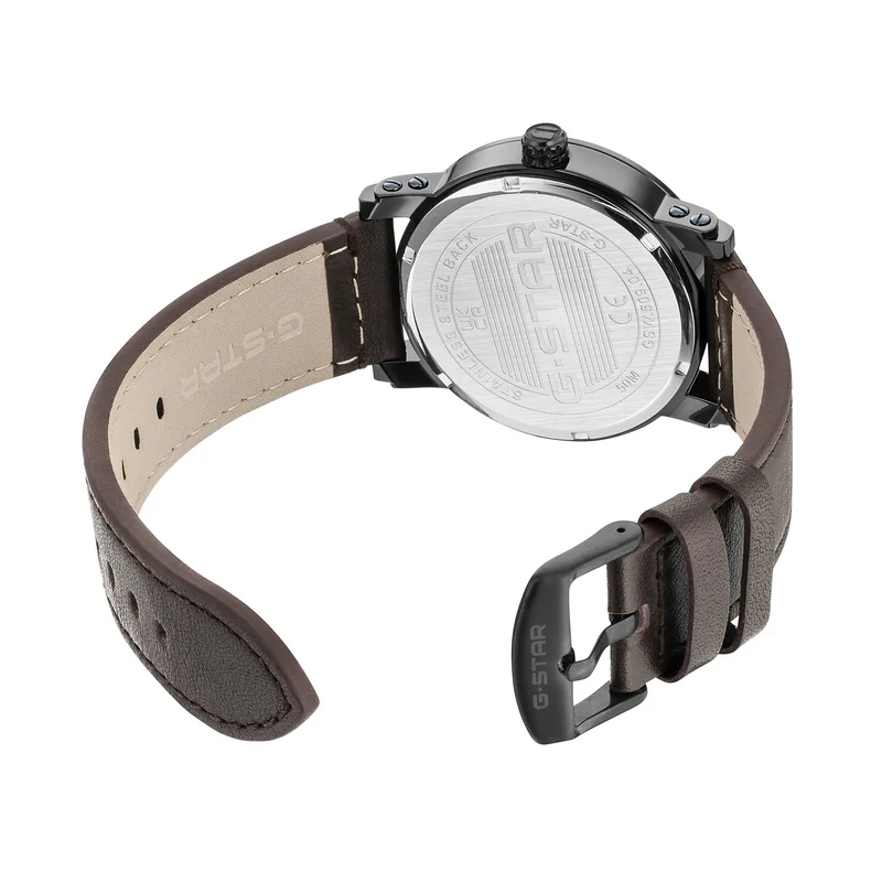 G-STAR Rovic Schwarze Herrenuhr mit blauem Zifferblatt GSW.509.04