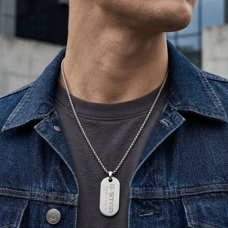 G-STAR ZipPoint Silberne Gliederhalskette GSJ.104.01
