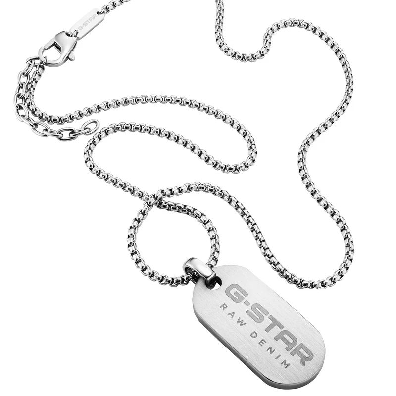 G-STAR ZipPoint Silberne Gliederhalskette GSJ.104.01