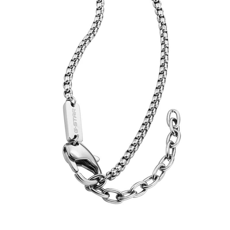 G-STAR ZipPoint Silberne Gliederhalskette GSJ.104.01