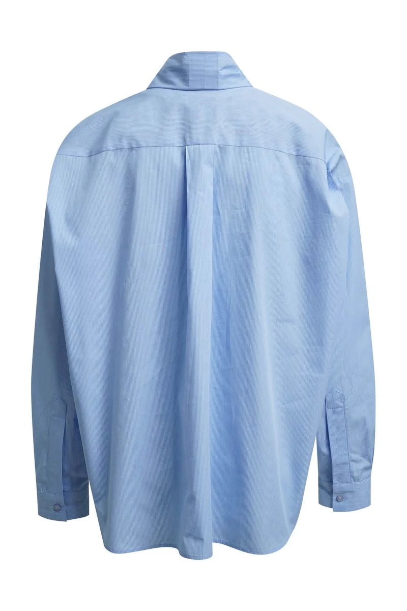 shirt blouse 1/1 sleeve with bow tie collar