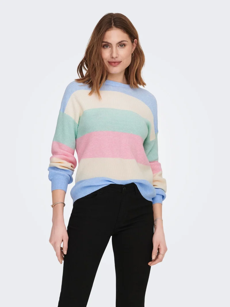 ONLY Strickpullover Langarm Streifen