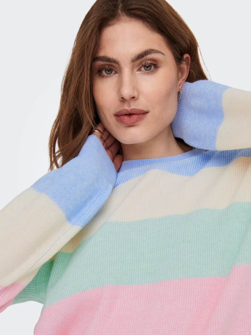 ONLY Strickpullover Langarm Streifen