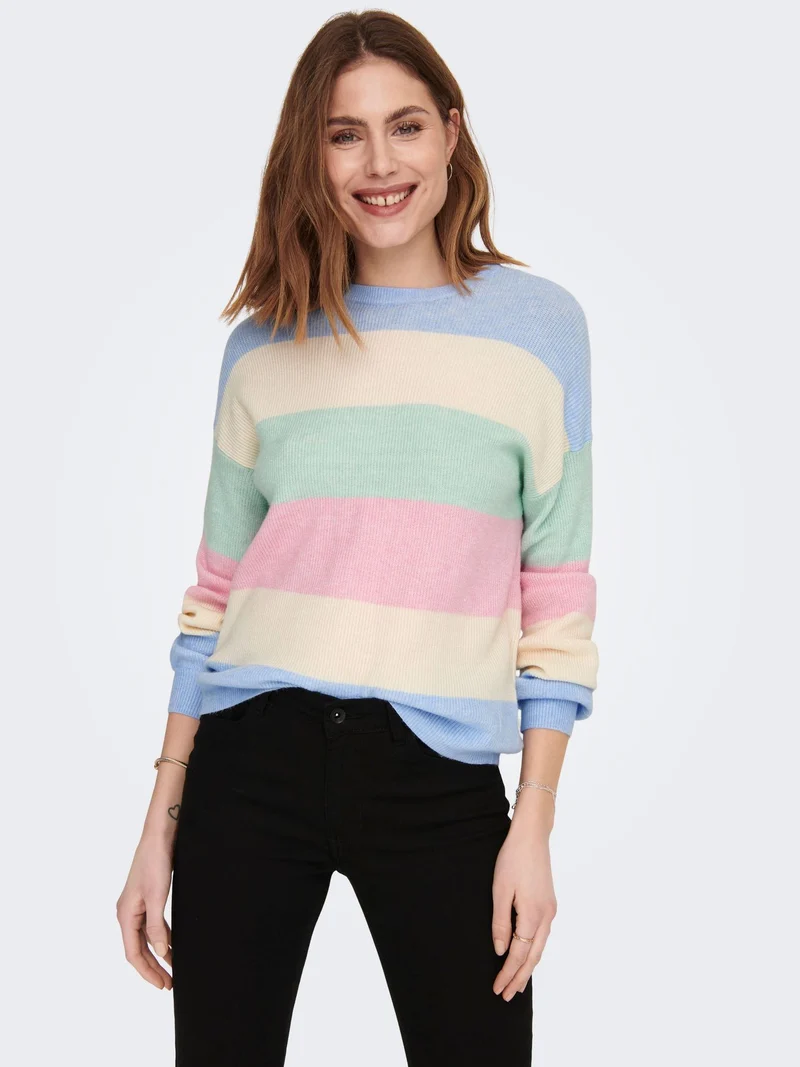 ONLY Strickpullover Langarm Streifen
