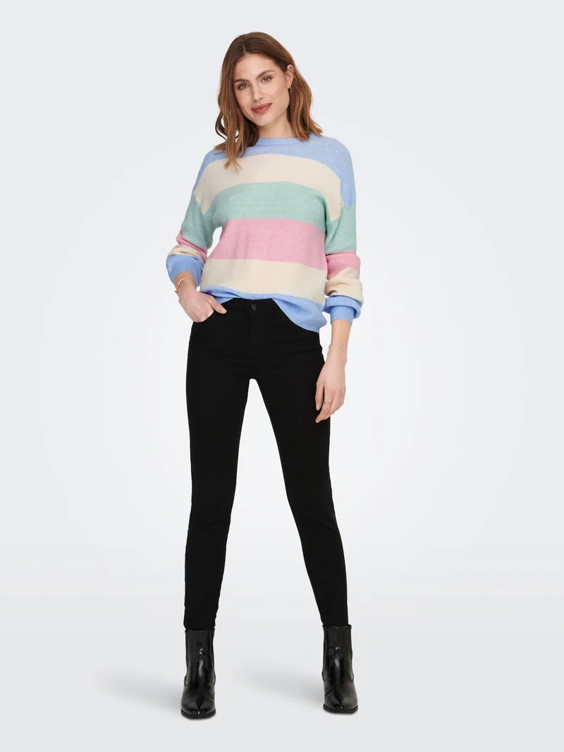ONLY Strickpullover Langarm Streifen