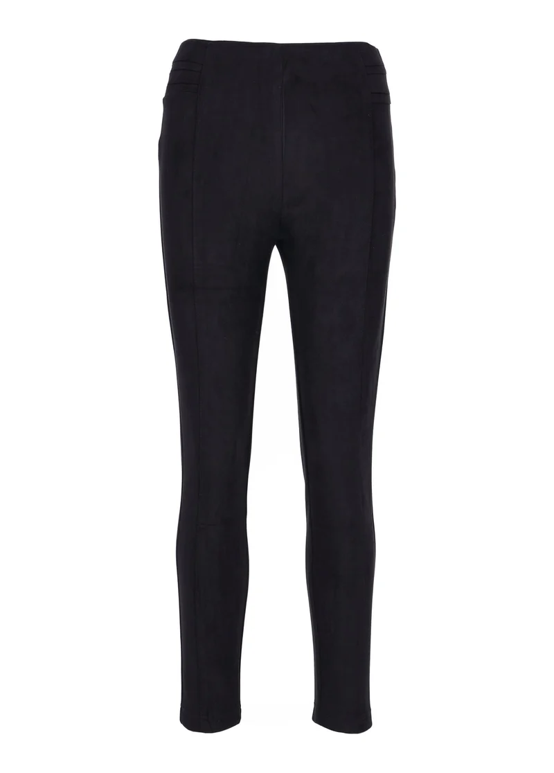 Hailys Leggings Damen Wildlederimitat