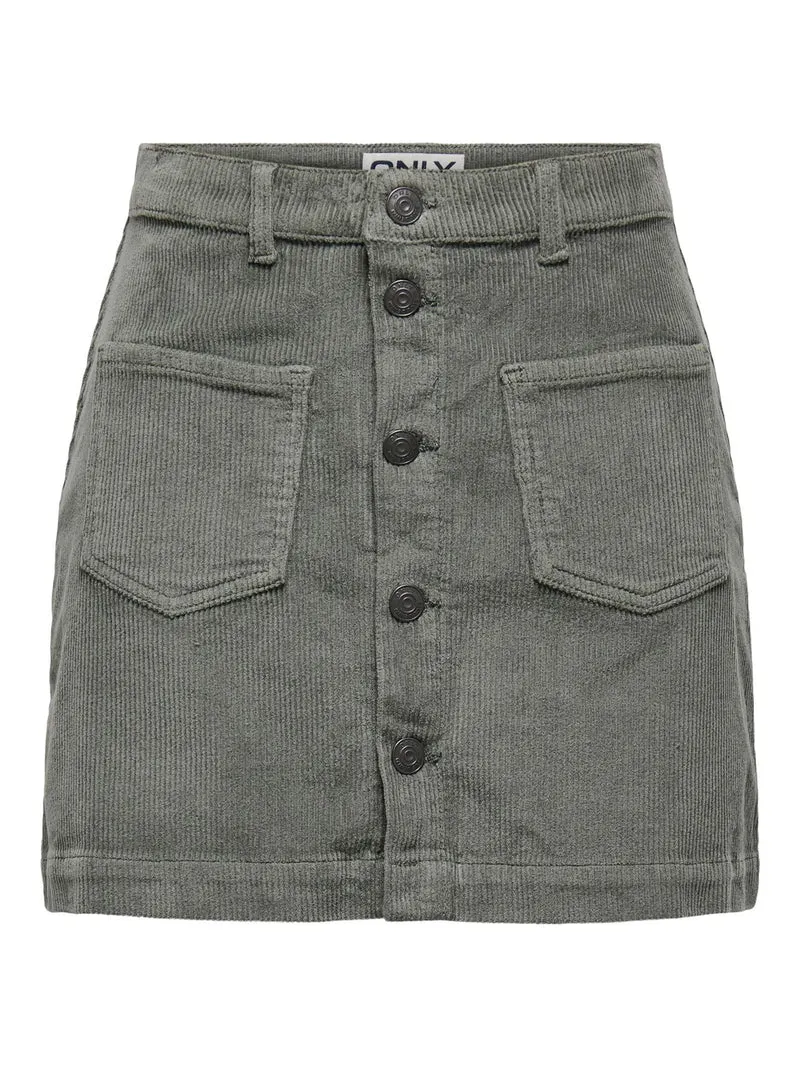 ONLY Cord Rock mit hoher Taille