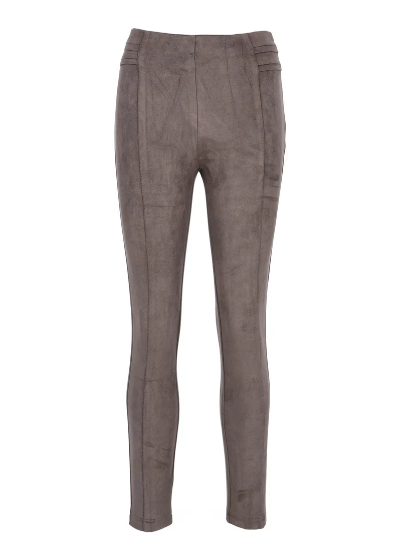 Hailys Leggings Damen Wildlederimitat