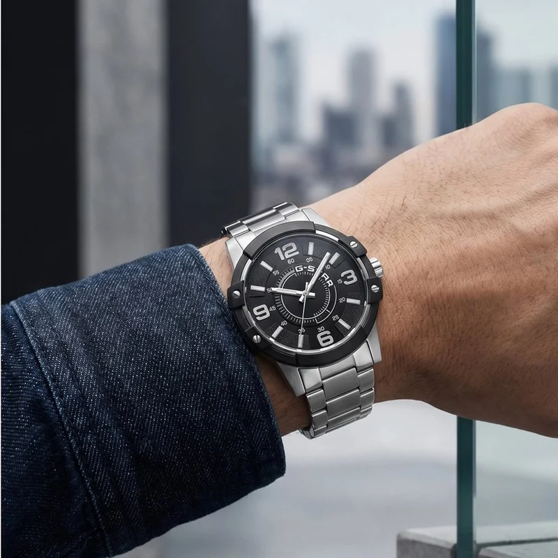 G-STAR Constructed Silberne Herrenuhr GSW.506.06