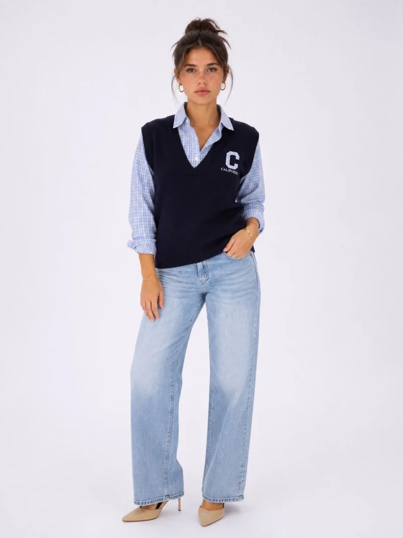 Bluse mit Pullunder von Splash of Color