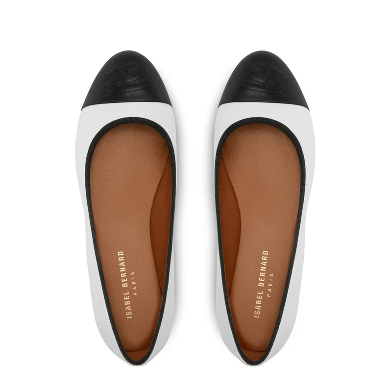 Isabel Bernard Vendôme Ynes Weiß Kalbsleder Ballerinas IB51011-071-36