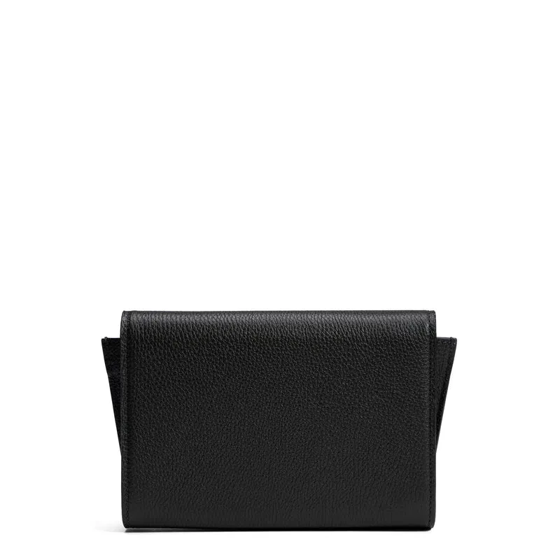 Isabel Bernard Honoré Lina Schwarze Clutch Mit Abnehmbarer Schulterkette IB21135-001