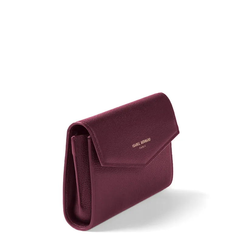 Isabel Bernard Honoré Lina Bordeauxrote Clutch Mit Abnehmbarer Schulterkette IB21135-052