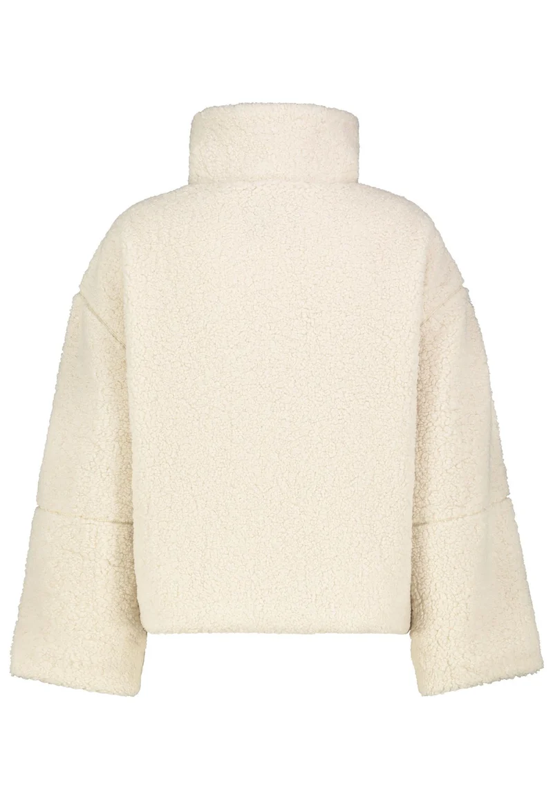Teddyplüsch Jacke Damen mit Leder