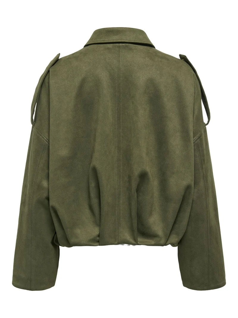 ONLMOON-STINA FAUX SUEDE BOMBER PNT