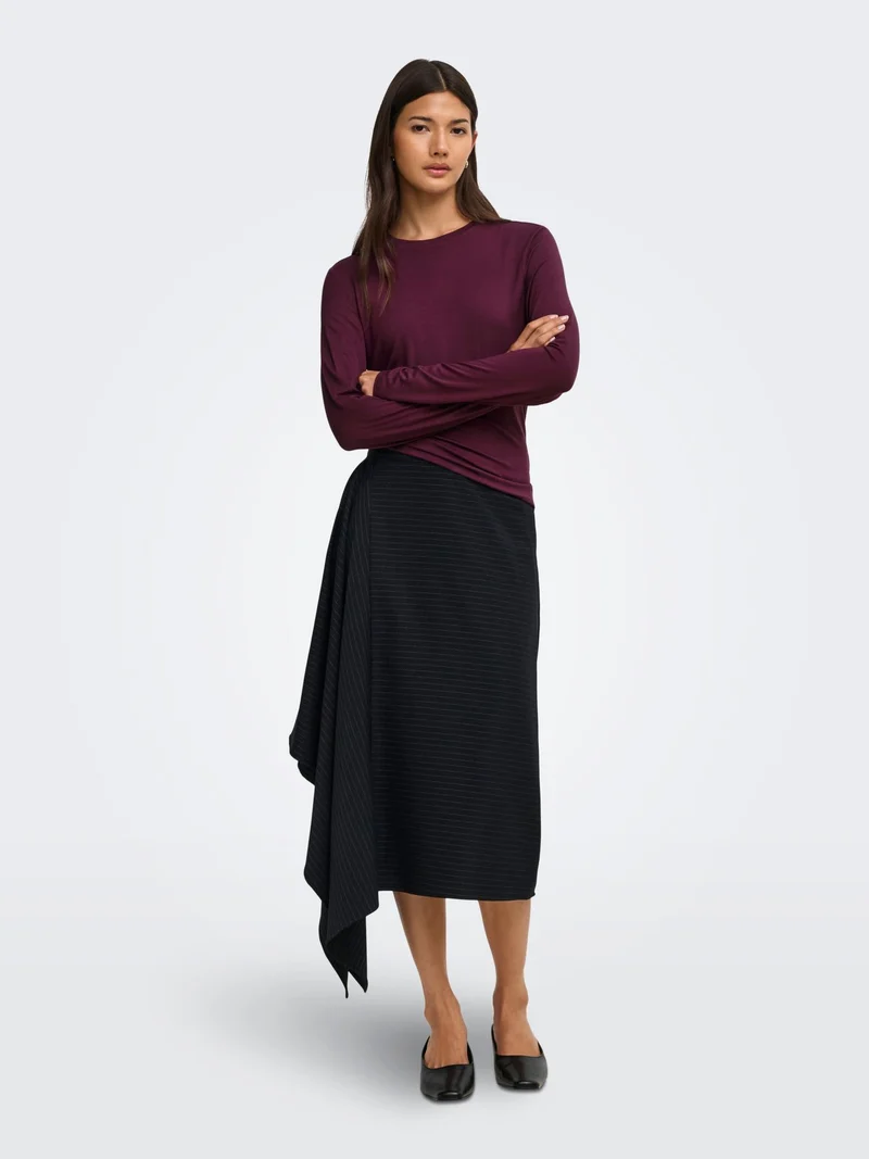 ONLBAMBOO L/S O-NECK TOP CC JRS