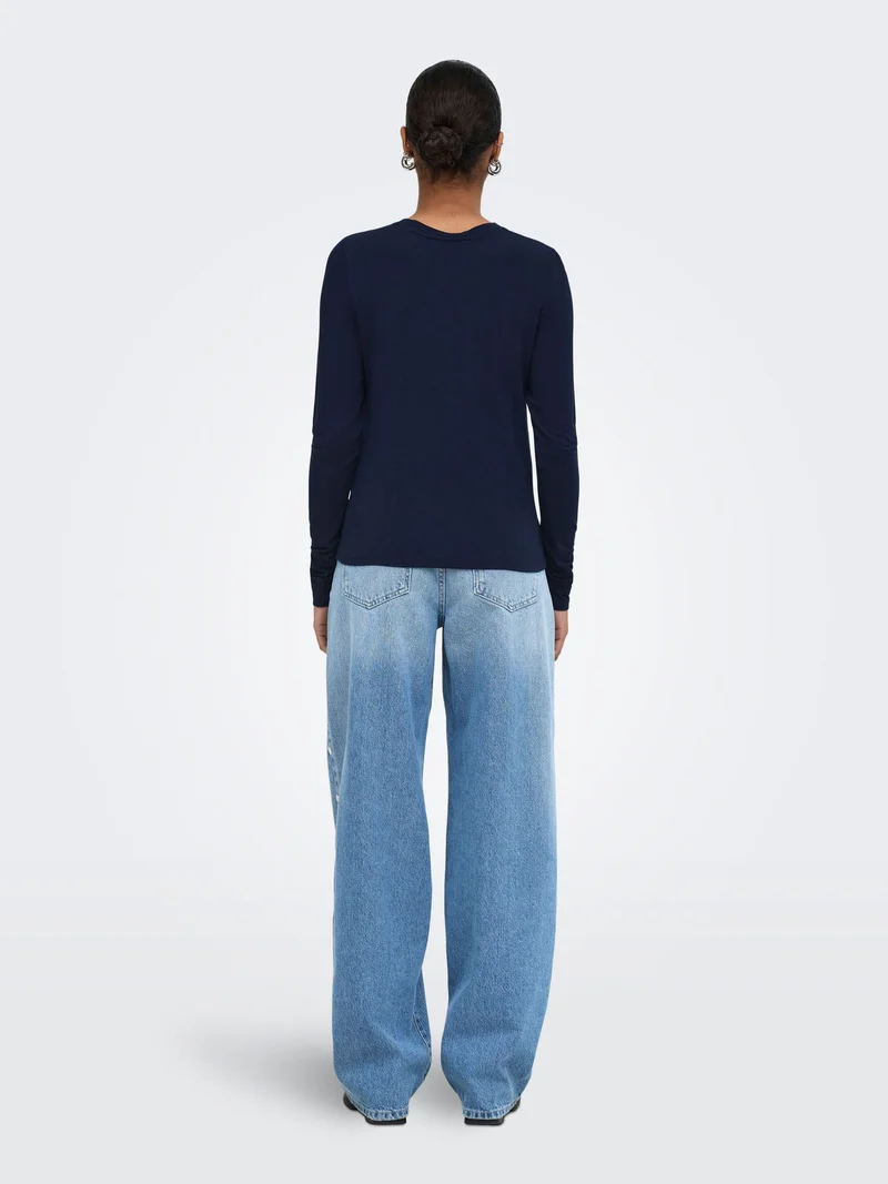 ONLBAMBOO L/S O-NECK TOP CC JRS