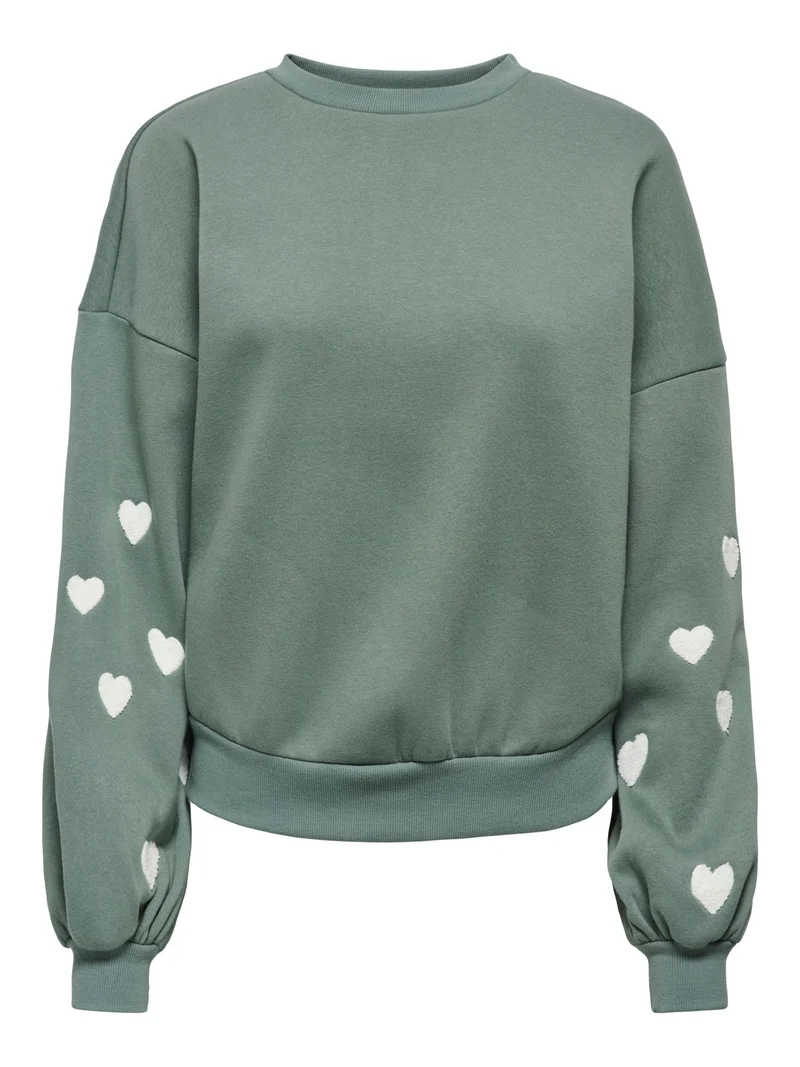 ONLMACY L/S O-NECK BOX CC SWT NOOS Laurel Wreath/cd heart