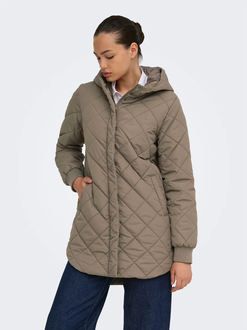 ONLY Steppjacke Damen mit Kapuze