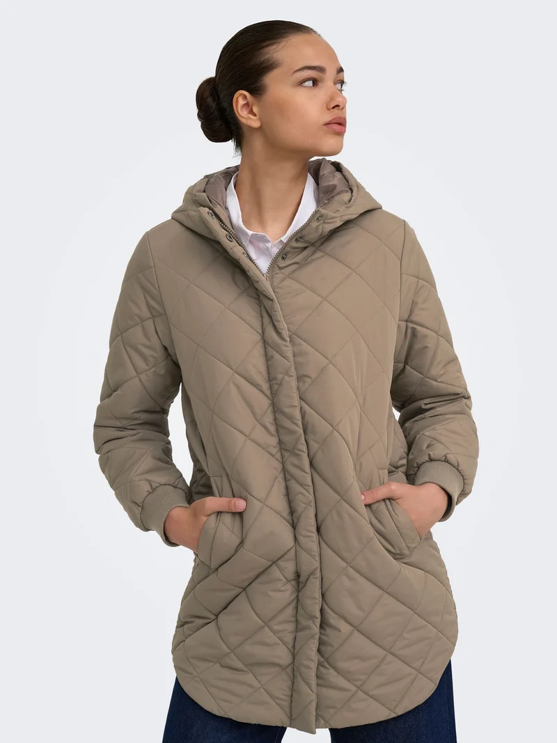 ONLY Steppjacke Damen mit Kapuze