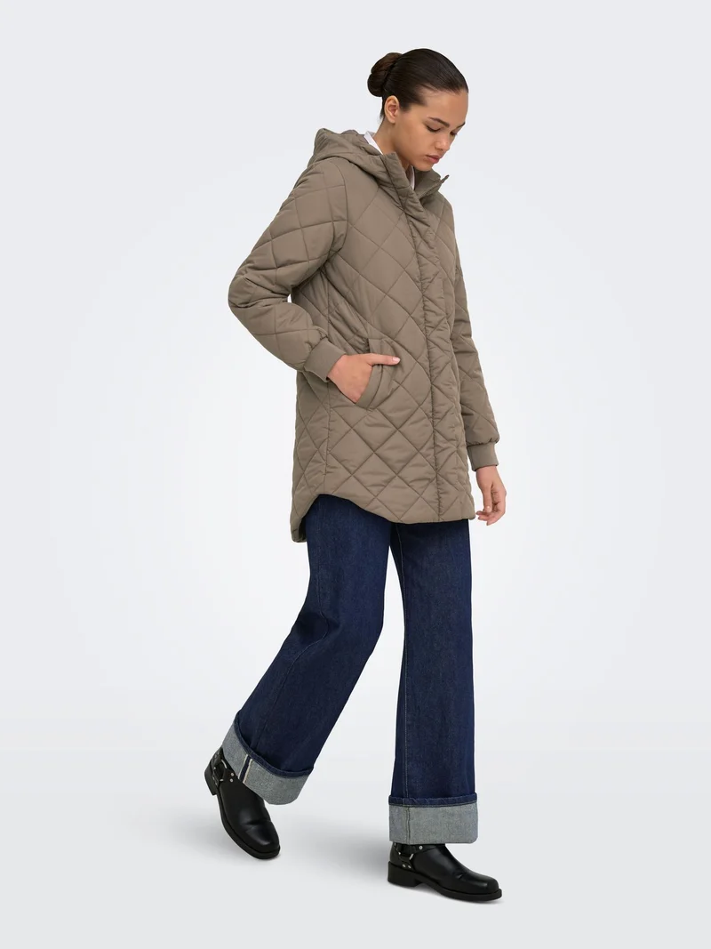 ONLY Steppjacke Damen mit Kapuze