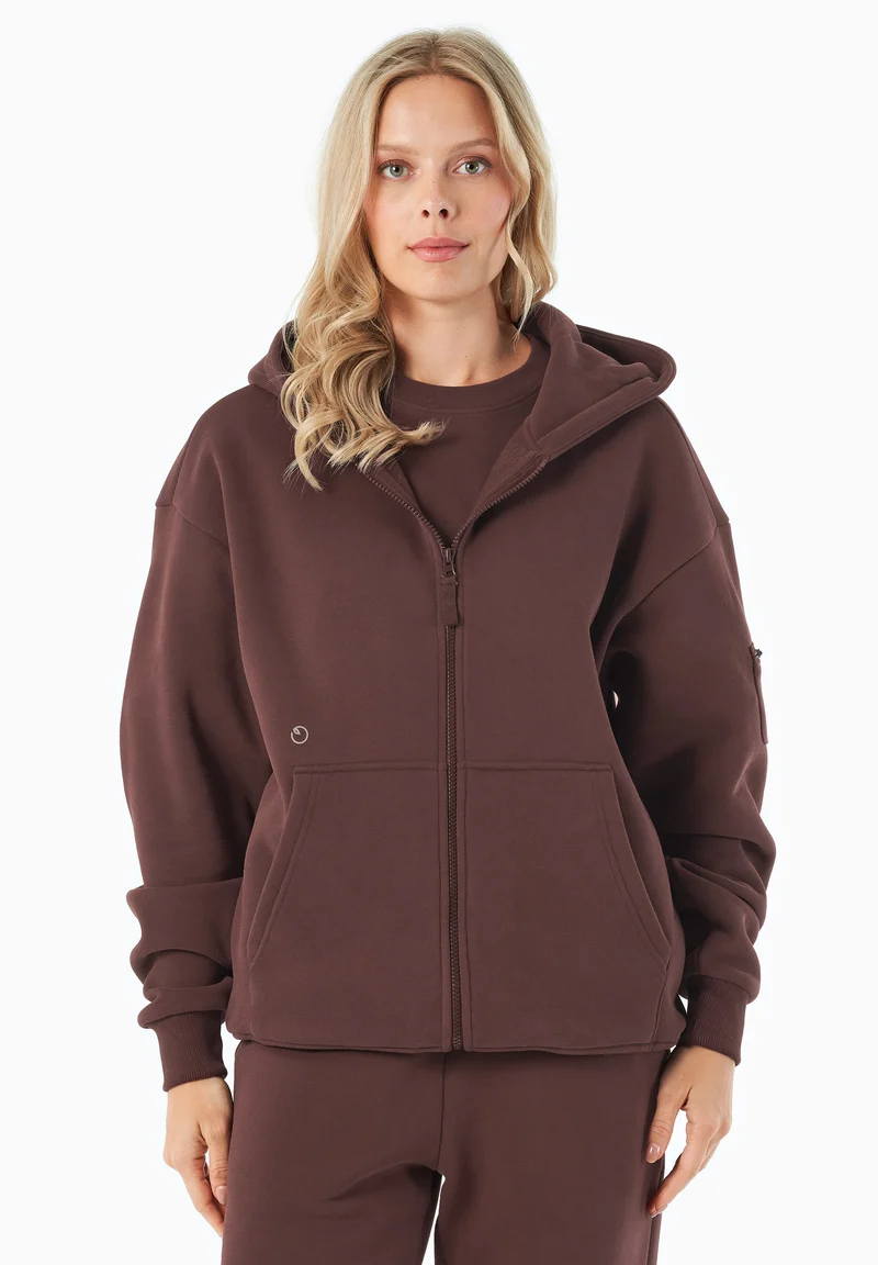 JENNA | Essentials Travel Unisex Full Zip-Hoodie aus Bio-Baumwolle und recyceltem Polyester