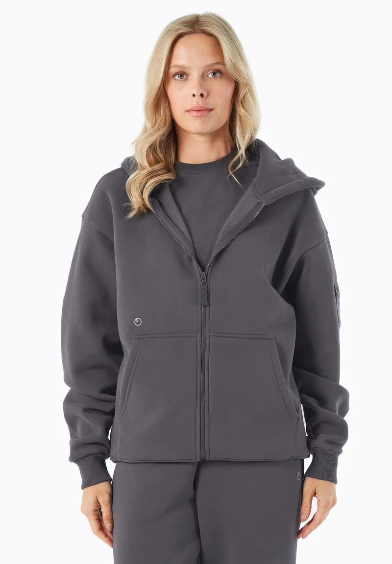 JENNA | Essentials Travel Unisex Full Zip-Hoodie aus Bio-Baumwolle und recyceltem Polyester