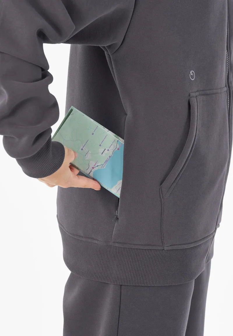 JENNA | Essentials Travel Unisex Full Zip-Hoodie aus Bio-Baumwolle und recyceltem Polyester