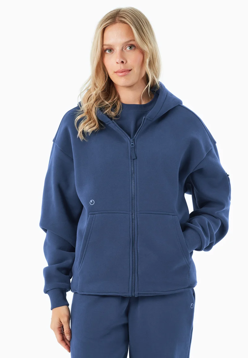 JENNA | Essentials Travel Unisex Full Zip-Hoodie aus Bio-Baumwolle und recyceltem Polyester