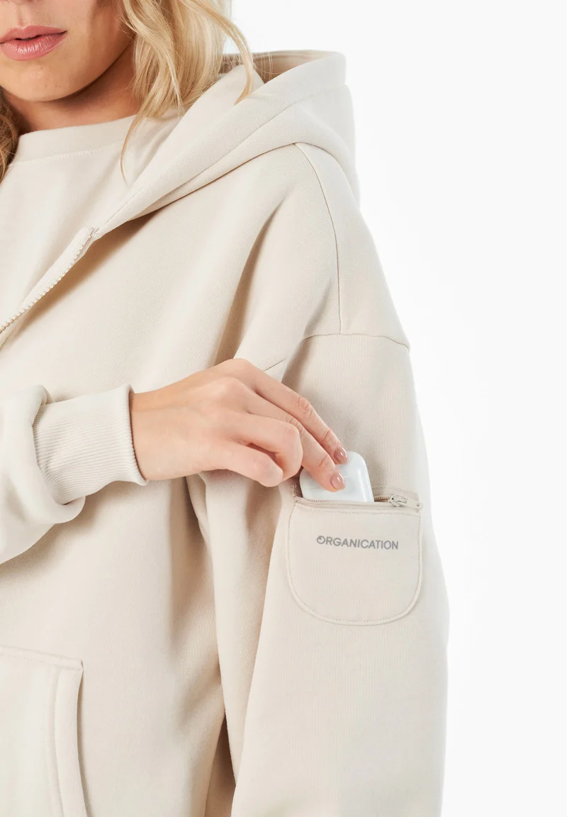 JENNA | Essentials Travel Unisex Full Zip-Hoodie aus Bio-Baumwolle und recyceltem Polyester