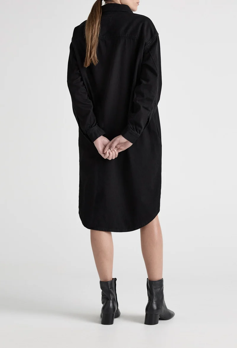 Ella Denim Dress - BlackDip