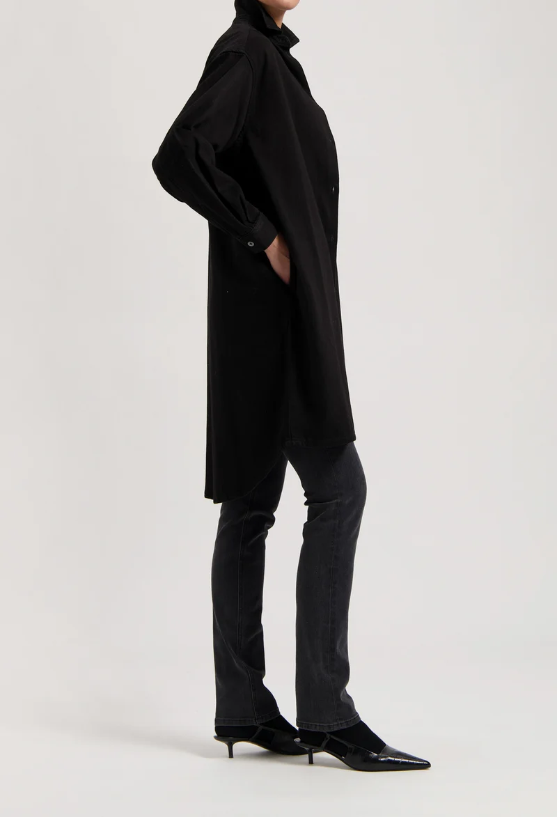 Ella Denim Dress - BlackDip