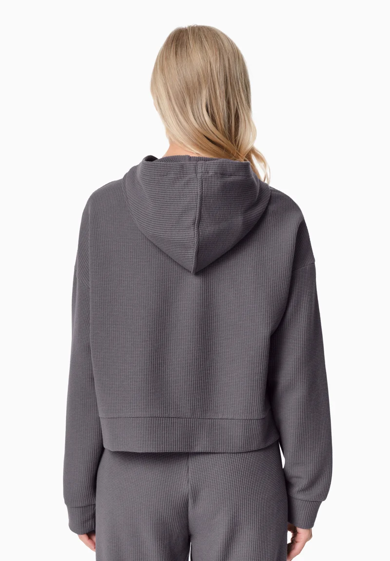 HANNA | Waffel Hoodie aus Bio-Baumwolle und recyceltem Polyester