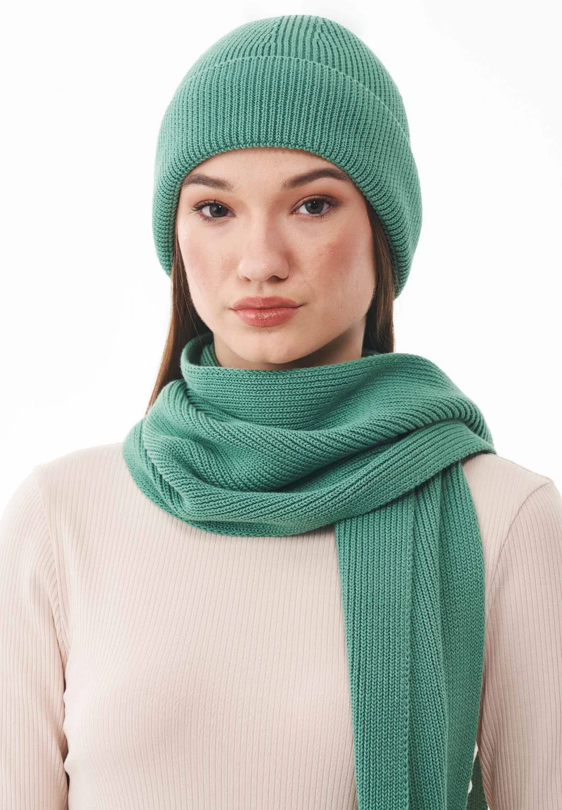 Unisex Strick-Beanie aus Bio-Baumwolle