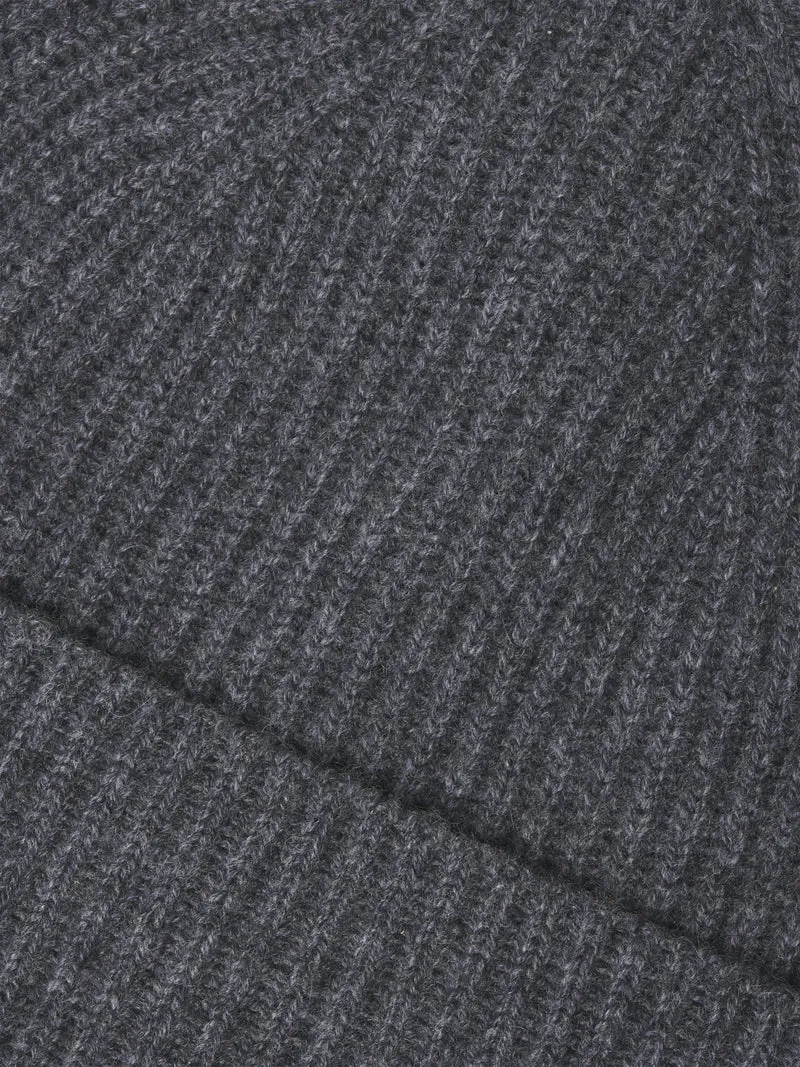 JACCOPENHAGEN WOOL BEANIE NOOS, Dark Grey Melange