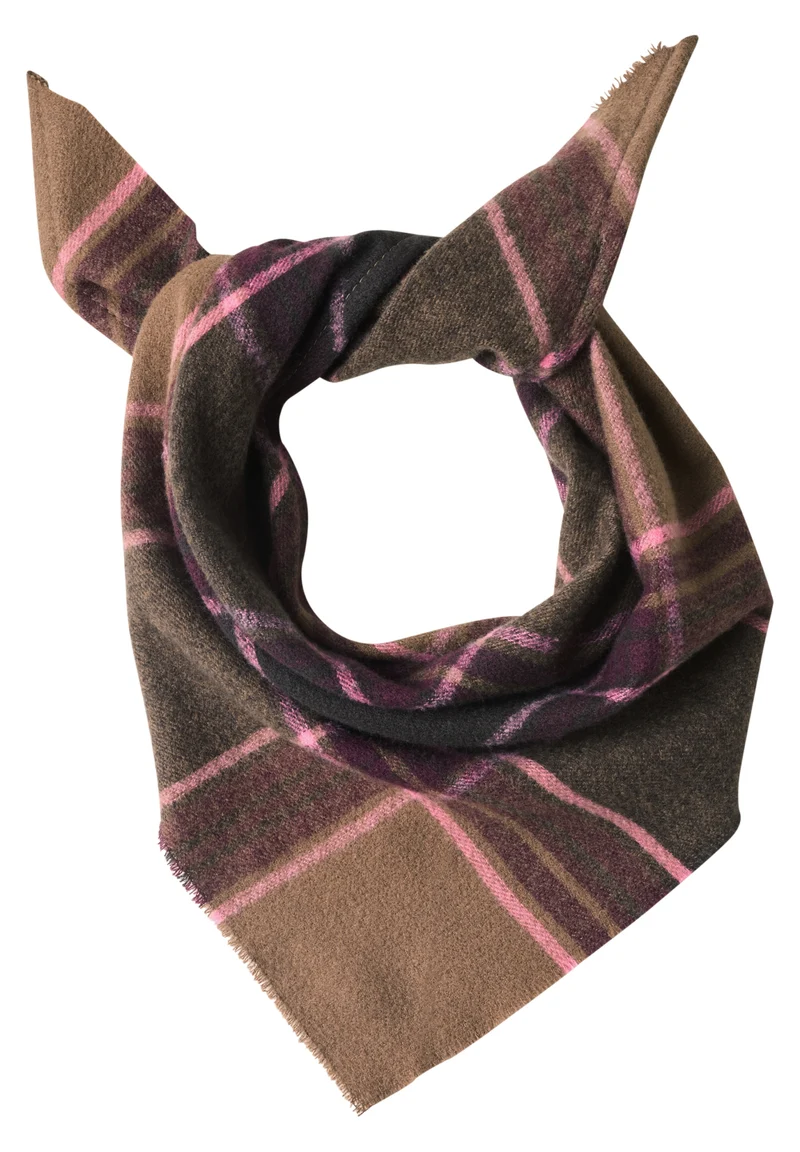 Woven Check Mini Triangle, rustic rouge