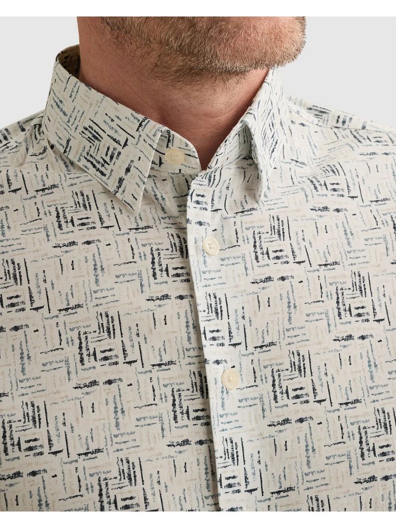 Long sleeve shirt Print on poplin, Cloud Dancer