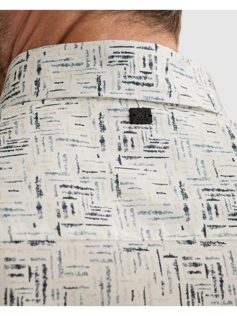 Long sleeve shirt Print on poplin, Cloud Dancer