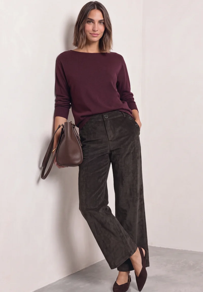 LTD QR Style Amalia Corduroy B, black coffee