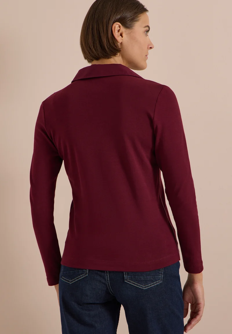 Solid Poloshirt, red wine