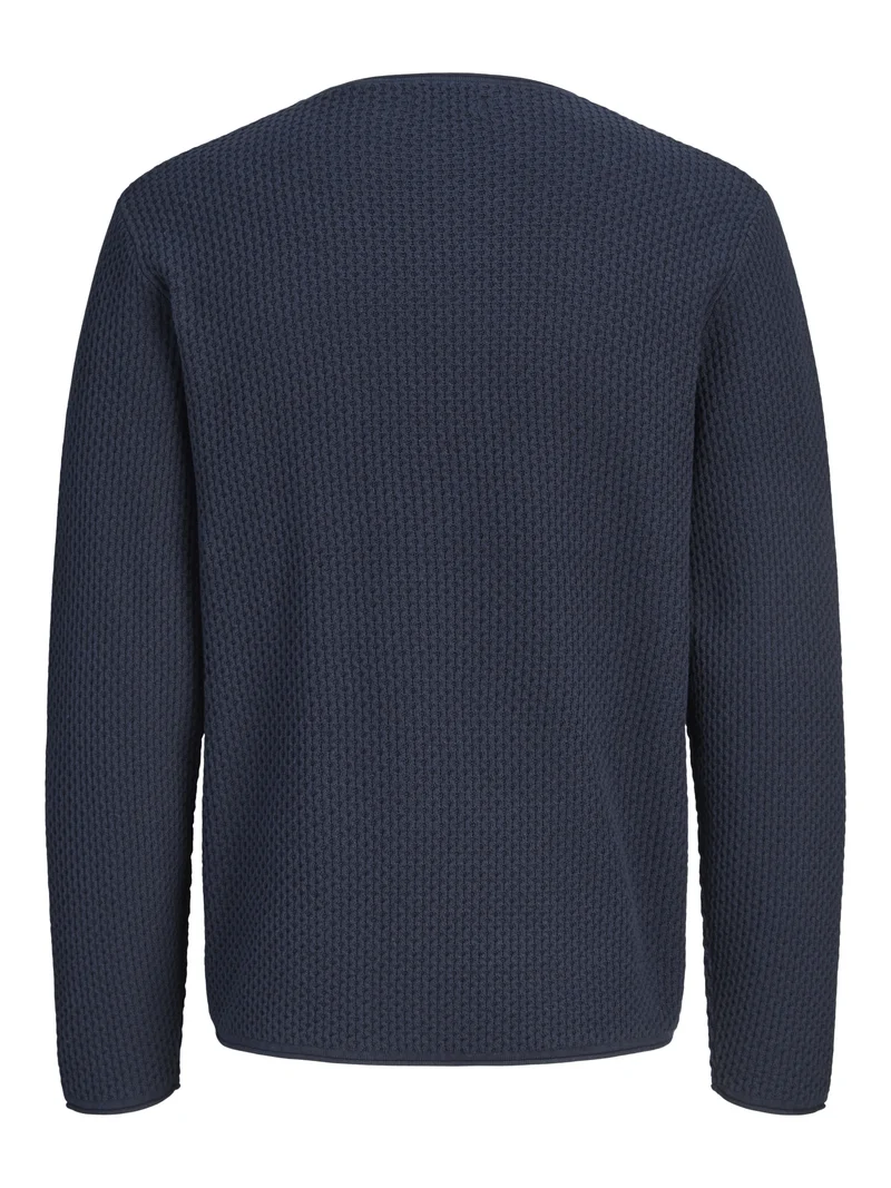 JPRBLUMASON KNIT CREW NECK SN, Dark Navy/Twist
