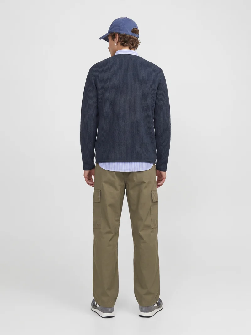 JPRBLUMASON KNIT CREW NECK SN, Dark Navy/Twist