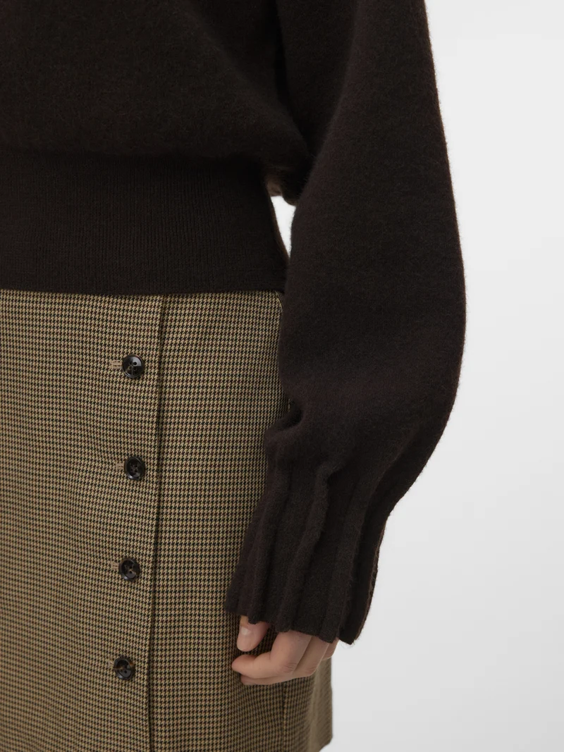 VMKACY LS O-NECK PULLOVER, Chocolate Torte/MELANGE