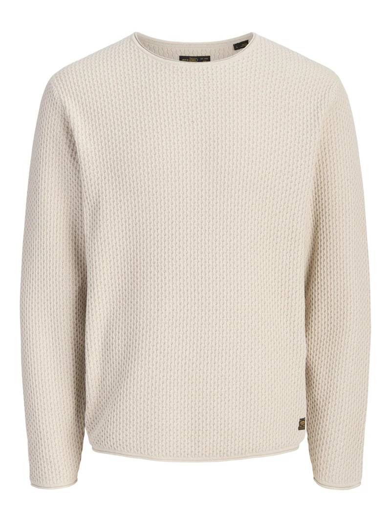 JPRBLUMASON KNIT CREW NECK SN, Silver Lining