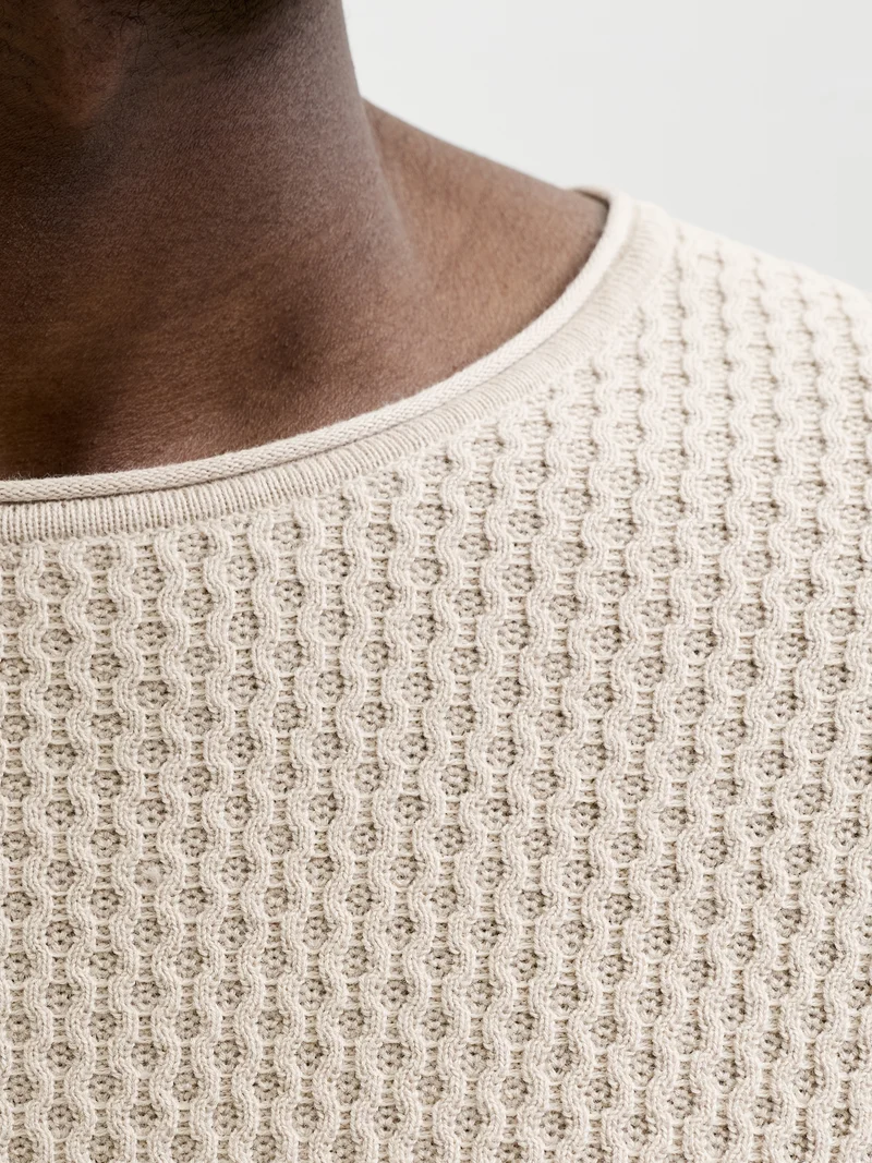 JPRBLUMASON KNIT CREW NECK SN, Silver Lining