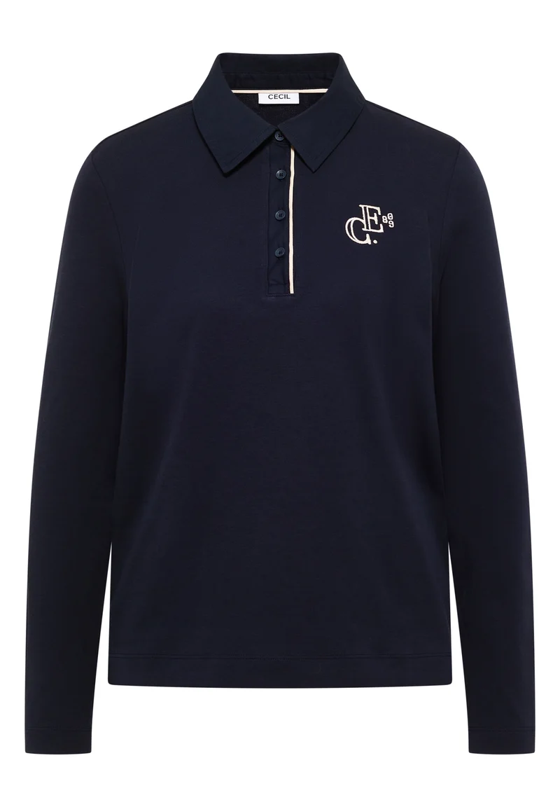 Solid Poloshirt, urban dark blue